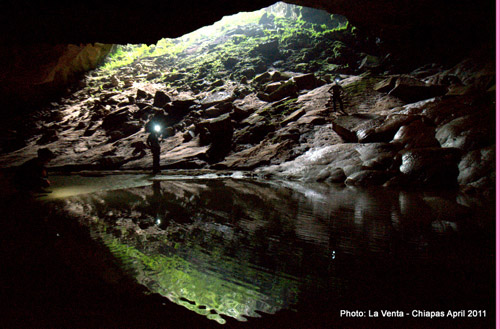 L'acqua in fondo al Quetzal (Foto Francesco Sauro)